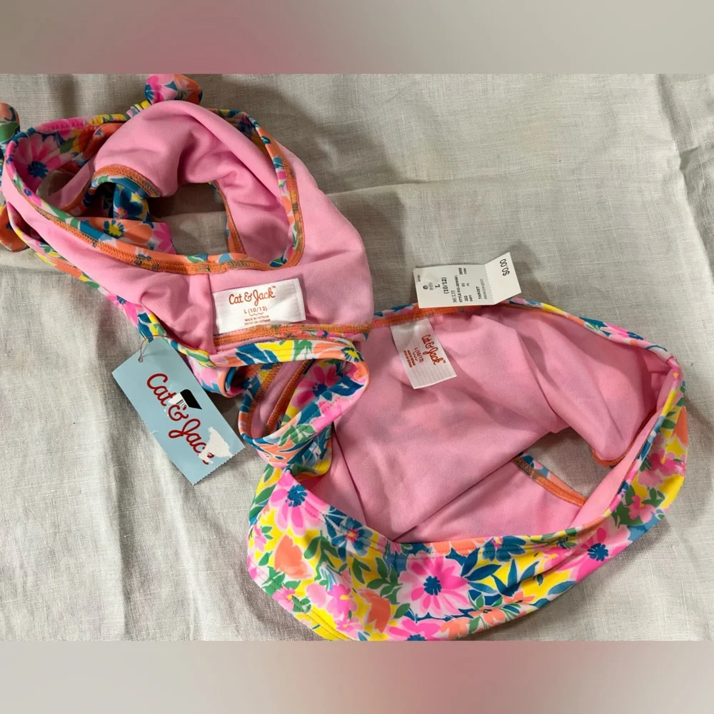 Floral Kids Swim Set - Pink and Yellow
